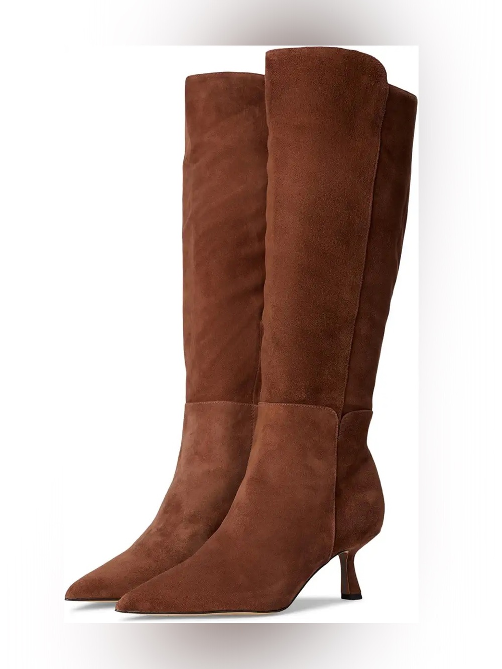 Sam Edelman Taylin toffee suede leather kitten heel tall boots nib sz 10.5 m